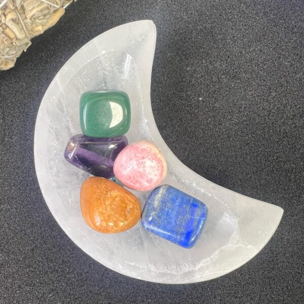 Selenite Cleansing Moon Bowl 10 cm