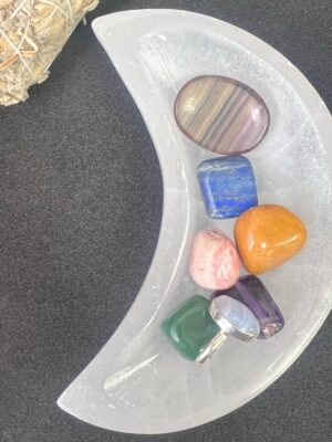 Selenite Cleansing Moon Bowl 15 cm