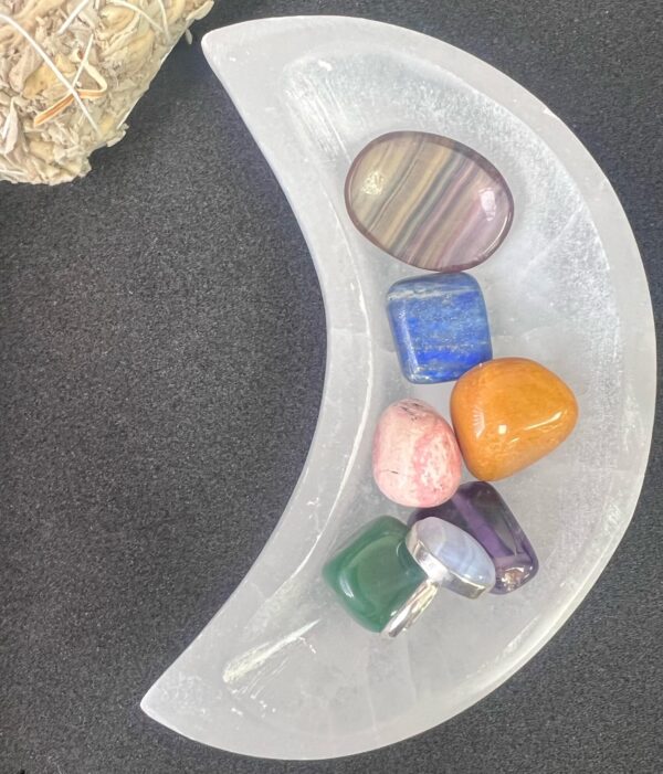 Selenite Cleansing Moon Bowl 15 cm
