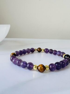 Amethyst & Tiger's eye Bracelet