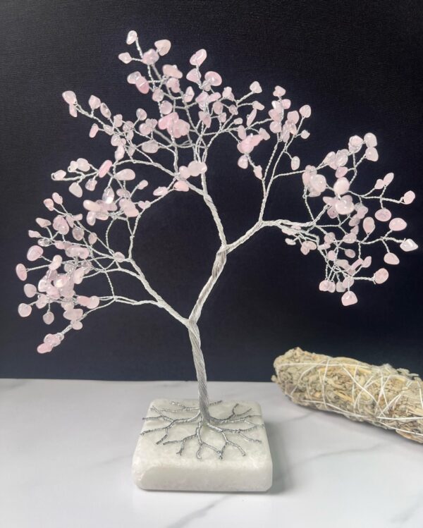 Rose Quartz crystal tree 200 crystals