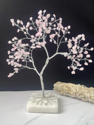 Rose Quartz crystal tree 200 crystals