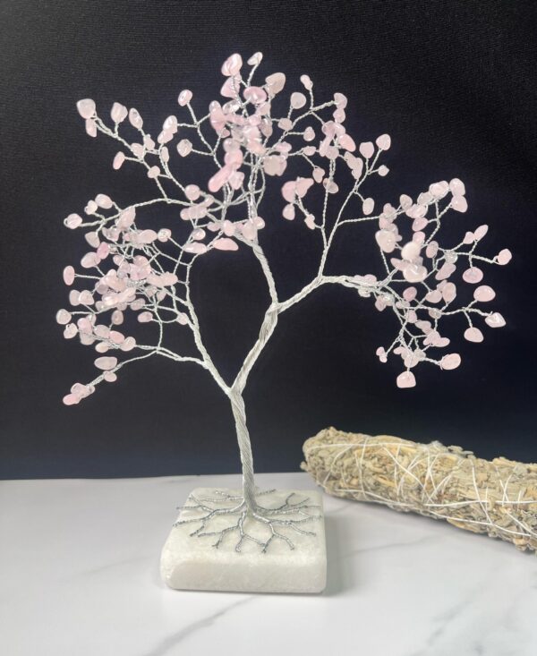 Rose Quartz crystal tree 200 crystals