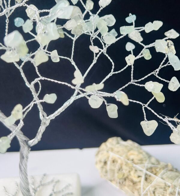 Aquamarine crystal tree 200 crystals