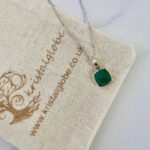 Green Onyx Sterling Silver Pendant Necklace
