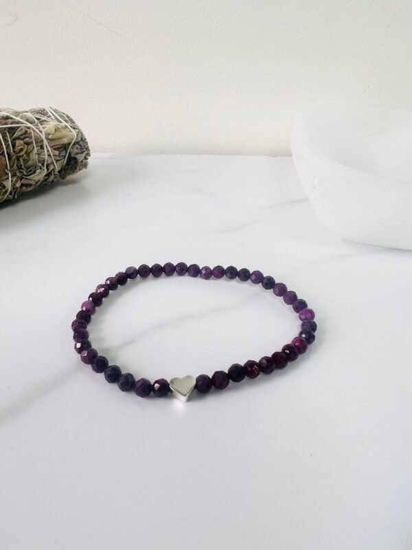 Faceted black tourmaline bracelet 4mm - Image 5
