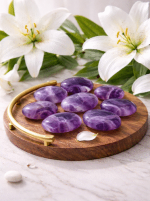Amethyst Meditation Palm Stone