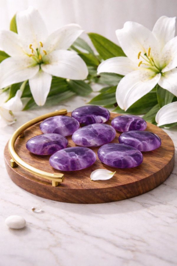 Amethyst Meditation Palm Stone
