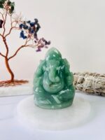 Hand- carved Green Aventurine Ganesha