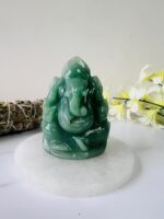 Hand- carved Green Aventurine Ganesha