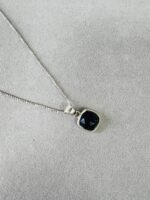 Black Onyx Sterling Silver Pendant Necklace