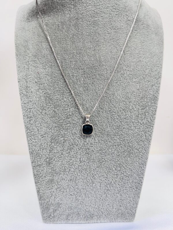 Black Onyx Sterling Silver Pendant Necklace