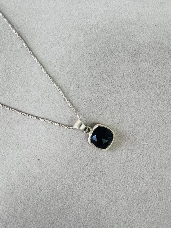 Black Onyx Sterling Silver Pendant Necklace