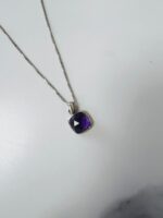 Amethyst Sterling Silver Pendant Necklace