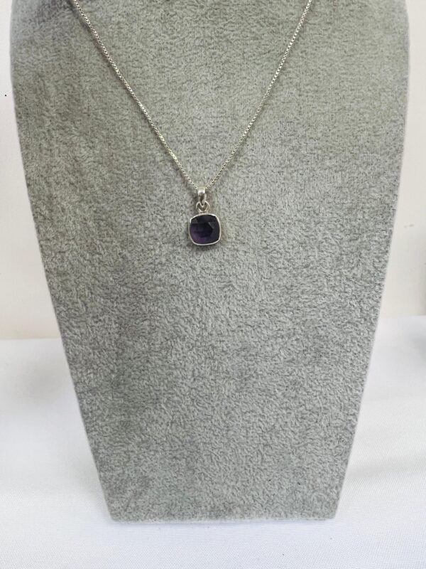 Amethyst Sterling Silver Pendant Necklace