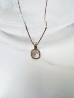 Rose Quartz Sterling Silver Pendant Necklace