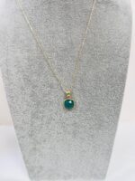 Green Onyx Sterling Silver Pendant Necklace