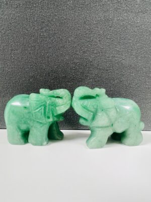Green Aventurine Handcarved Elephant