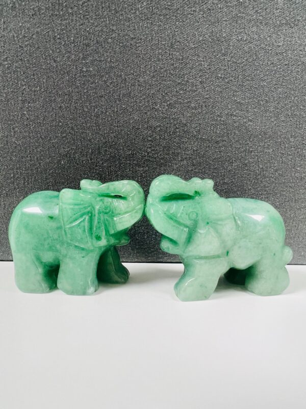 Green Aventurine Handcarved Elephant