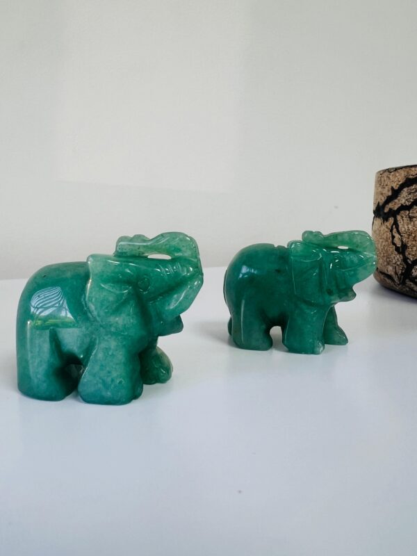 Green Aventurine Handcarved Elephant