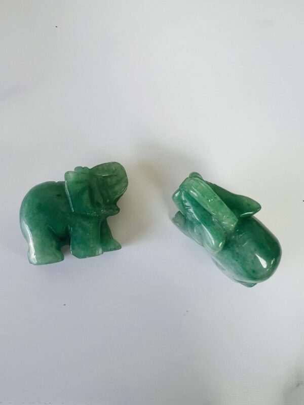Green Aventurine Handcarved Elephant