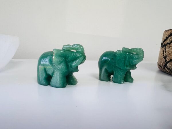 Green Aventurine Handcarved Elephant