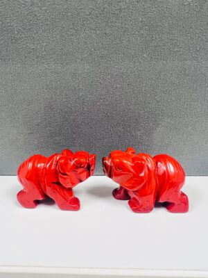 Red Jasper Handcarved Bear