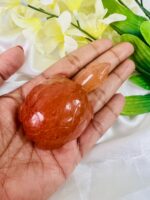 Natural Golden Quartz Turtle Figurine – Hand-Carved Healing Crystal Stone for Energy, Prosperity, Protection & Home Decor (85g, 7cm)