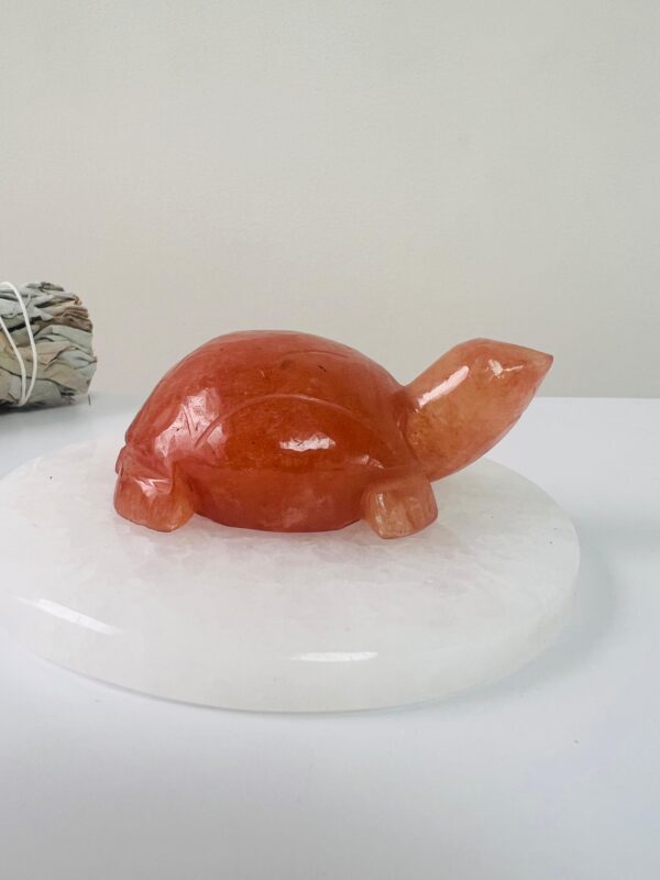 Natural Golden Quartz Turtle Figurine – Hand-Carved Healing Crystal Stone for Energy, Prosperity, Protection & Home Decor (85g, 7cm)