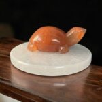 Natural Golden Quartz Turtle Figurine – Hand-Carved Healing Crystal Stone for Energy, Prosperity, Protection & Home Decor (85g, 7cm)