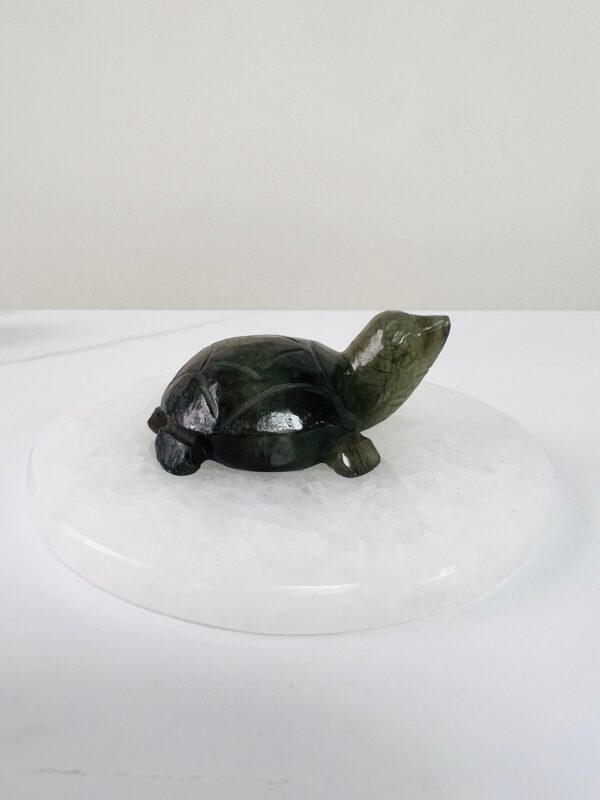 Labradorite Turtle Figurine – Hand-Carved Healing Crystal Stone for Protection, Energy, Luck & Home Decor (40 -50g, 5.5cm)