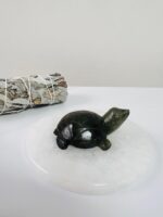 Labradorite Turtle Figurine – Hand-Carved Healing Crystal Stone for Protection, Energy, Luck & Home Decor (40 -50g, 5.5cm)