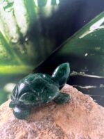 Green Jade Turtle Figurine – Hand-Carved Healing Crystal Stone for Prosperity, Protection, Luck & Home Decor (50-60g, 6cm)