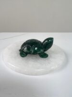 Green Jade Turtle Figurine – Hand-Carved Healing Crystal Stone for Prosperity, Protection, Luck & Home Decor (50-60g, 6cm)