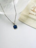 Lapis lazuli Sterling Silver Pendant Necklace