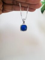 Lapis lazuli Sterling Silver Pendant Necklace