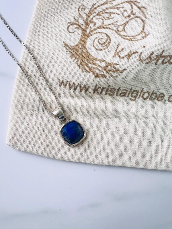 Lapis lazuli Sterling Silver Pendant Necklace