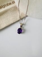 Amethyst Sterling Silver Pendant Necklace