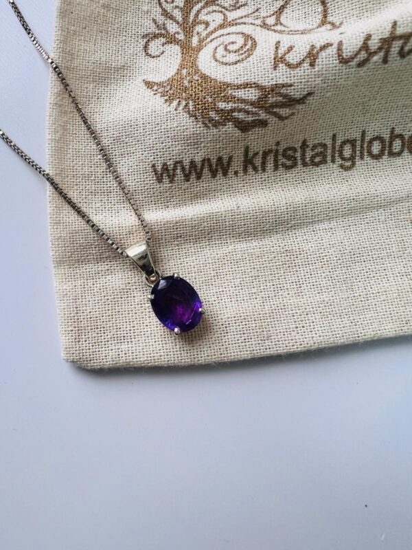 Amethyst Sterling Silver Pendant Necklace