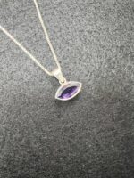Amethyst Sterling Silver Pendant Necklace