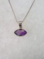 Amethyst Sterling Silver Pendant Necklace