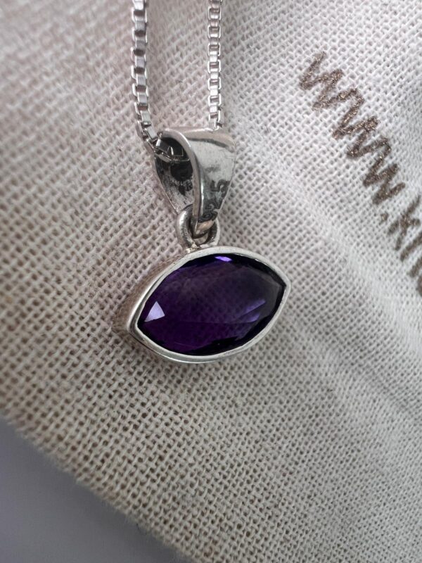 Amethyst Sterling Silver Pendant Necklace