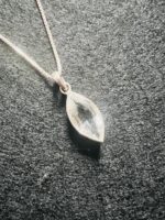 Clear Quartz Sterling Silver Pendant Necklace