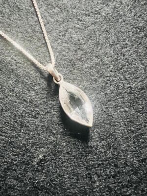 Clear Quartz Sterling Silver Pendant Necklace