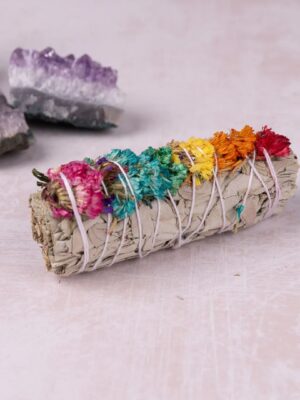 Seven Chakras Floral White Sage Stick