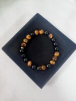 Black Onyx And Tigers Eye Bracelet