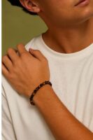 Black Onyx And Tigers Eye Bracelet