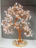 Rose quartz Copper Wire Crystal Tree 300 Crystals