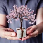 Rose Quartz Copper wire Crystal Tree 300 Crystals
