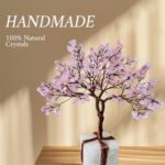 Rose Quartz Copper wire Crystal Tree 300 Crystals